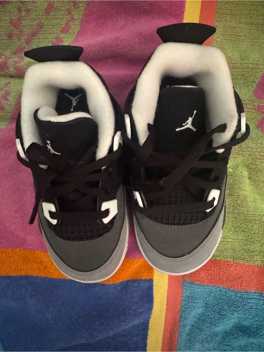 Jordan Kids' Sneakers in Black, Gray & White